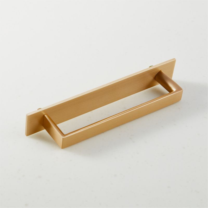 Damon Brushed Brass Handle with Back Plate 5" - image 1 of 4